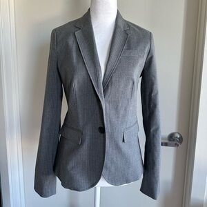 BANANA REPUBLIC, Blazer - grey with white pinstripes